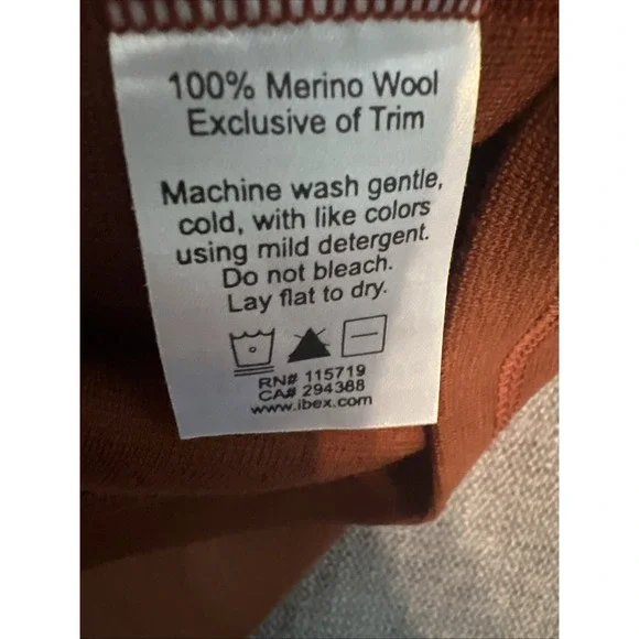 Ibex Merino Wool 1/2 Zip Pullover Men's XL Preppy Golf Made In USA Rustic Color - Picture 7 of 10